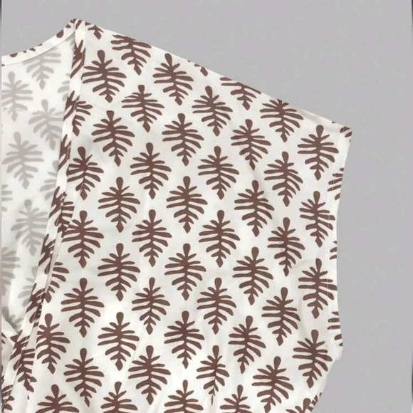 Casual Summer Printed Wrap V-Neck Batwing Sleeve High Slit A-Line Dress - Picture 4 of 4